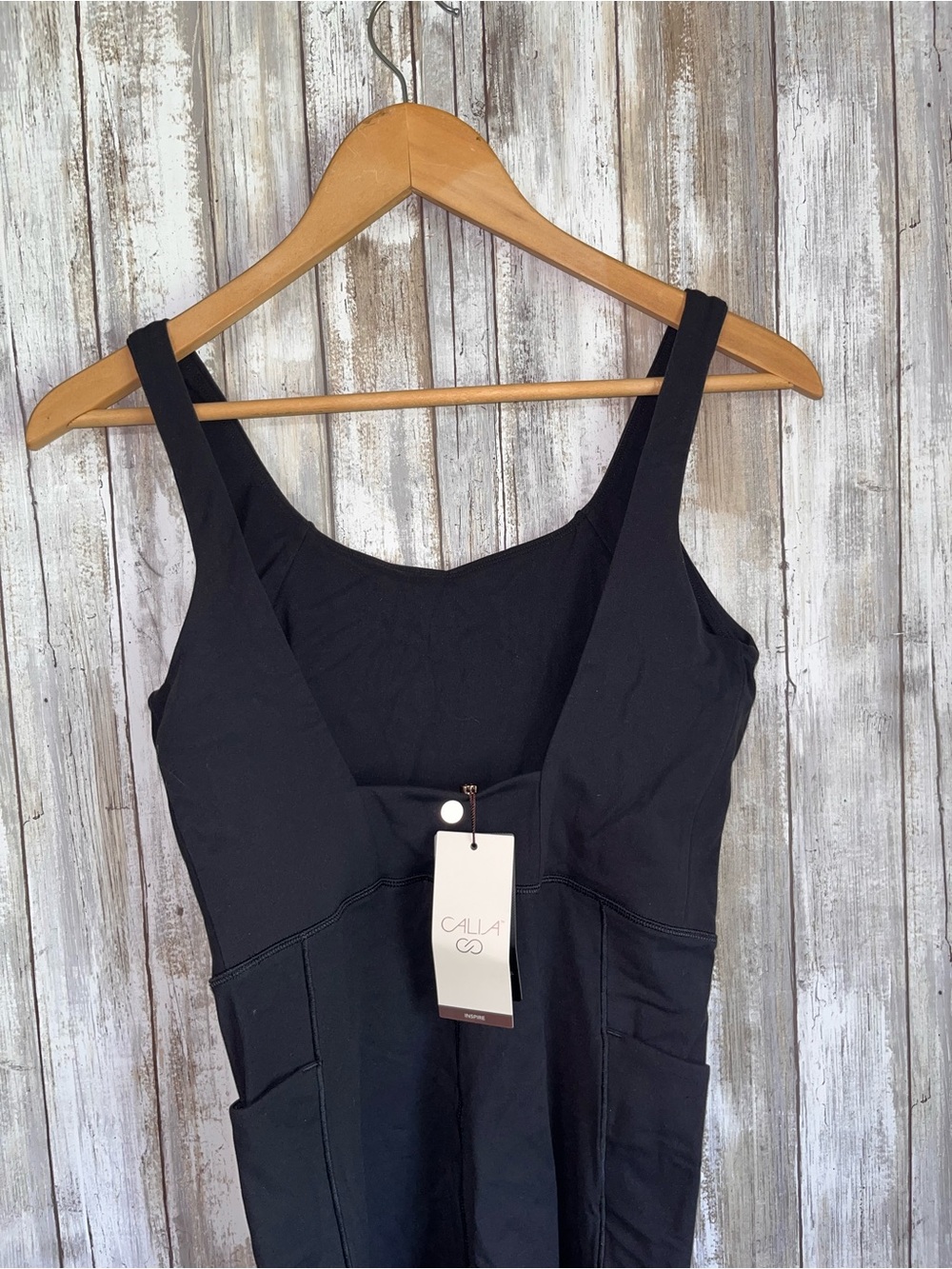 CALIA Inspire Short Bodysuit Black Size S NWT Workout Romper Unitard - Picture 5 of 7